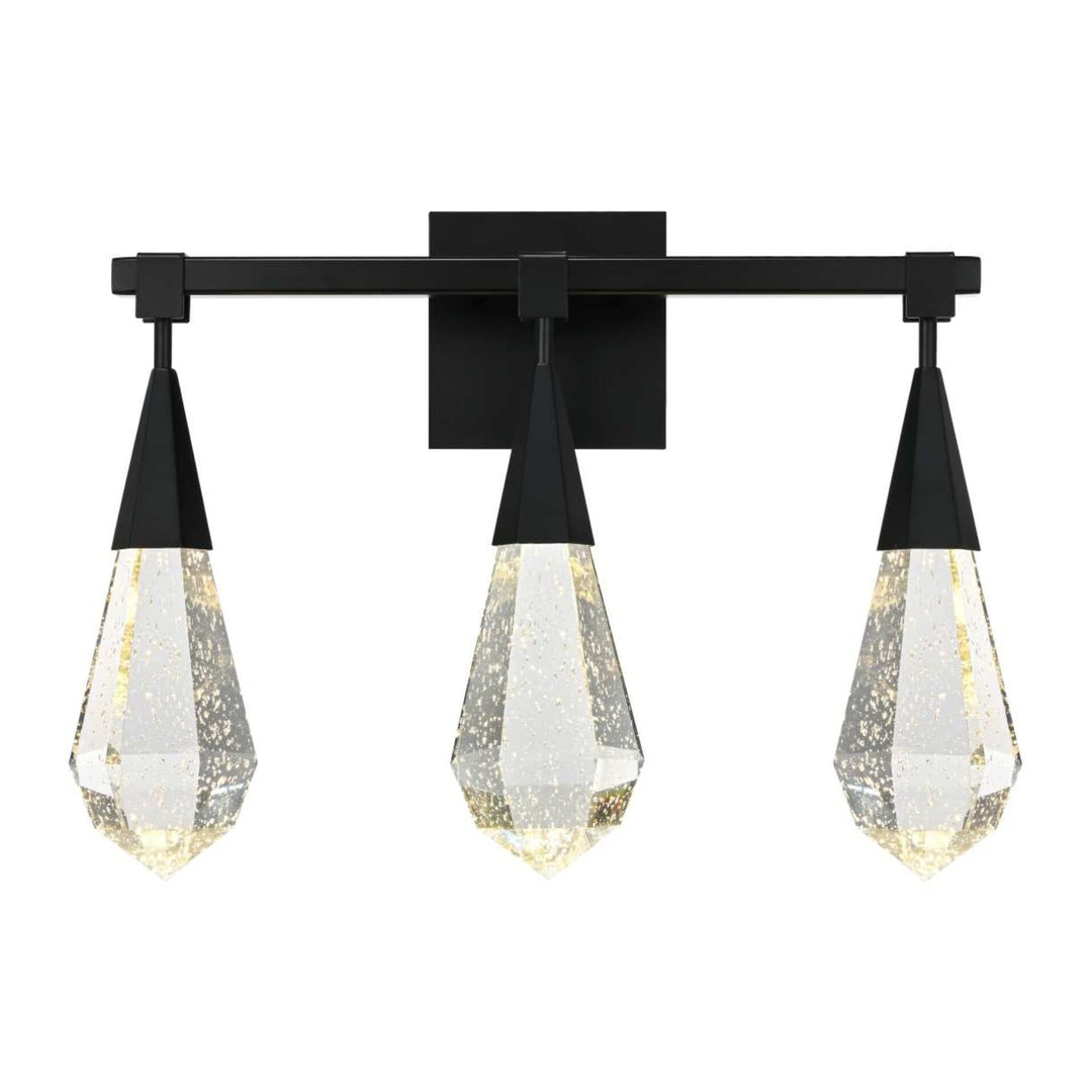 Amora Crystal Wall Sconce in Black by Elegant