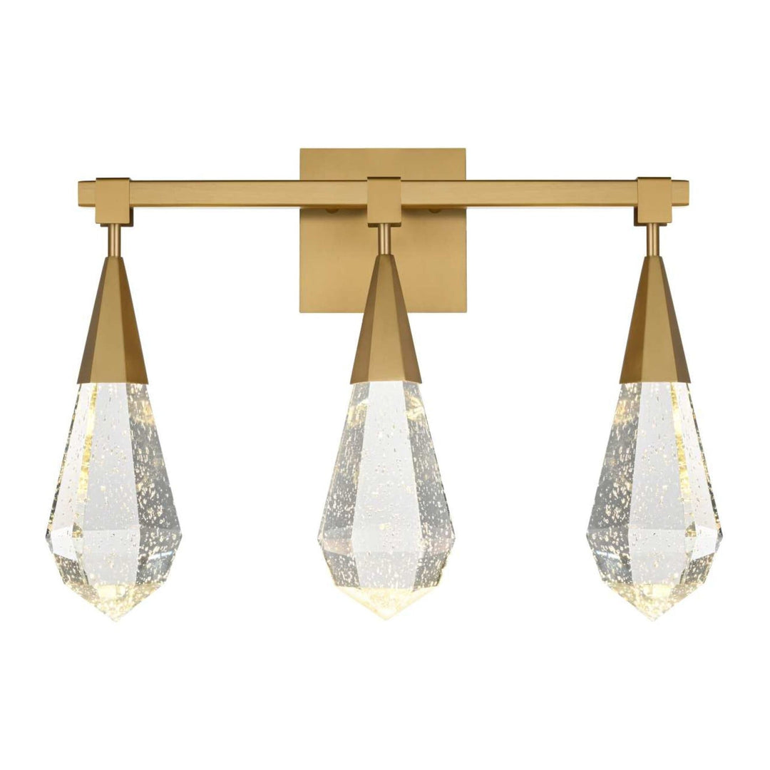 Amora Crystal Wall Sconce in Satin Gold by Elegant