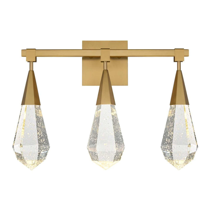 Amora Crystal Wall Sconce in Satin Gold by Elegant