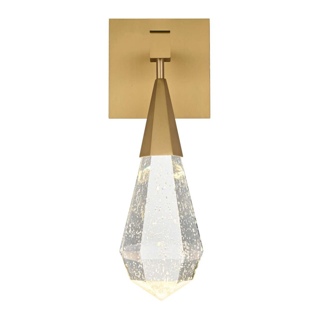 Amora Crystal Wall Sconce in Satin Gold by Elegant
