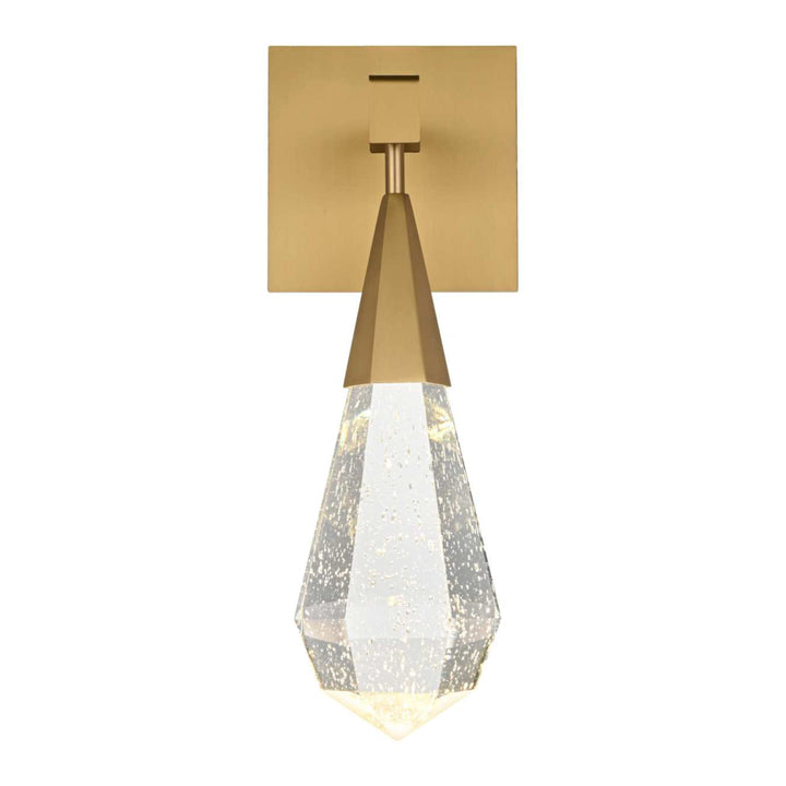 Amora Crystal Wall Sconce in Satin Gold by Elegant