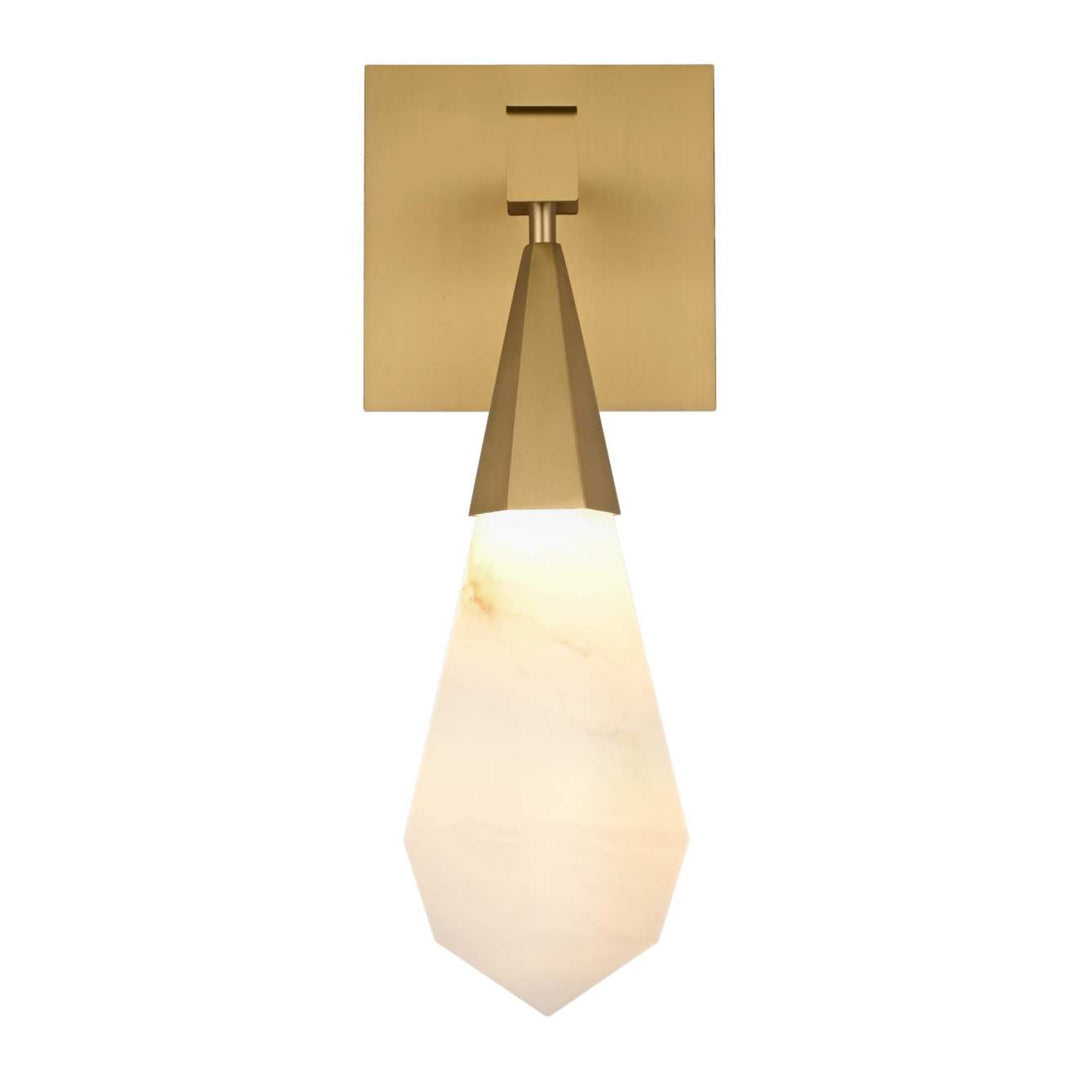 Amora Crystal Wall Sconce in Satin Gold by Elegant