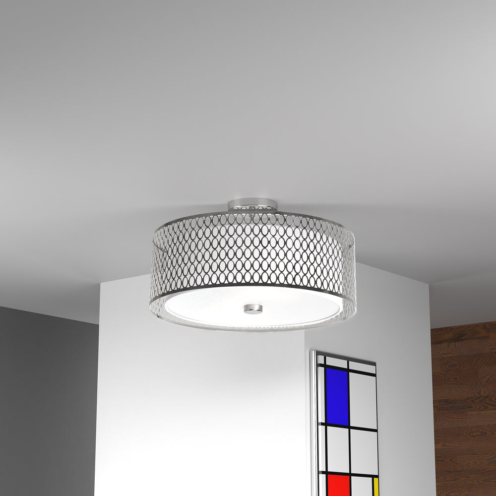 Kordan 3 Light Semi-Flush Mount by Dainolite - view 2