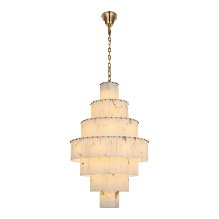 Georgina Chandelier in Satin Gold by Elegant