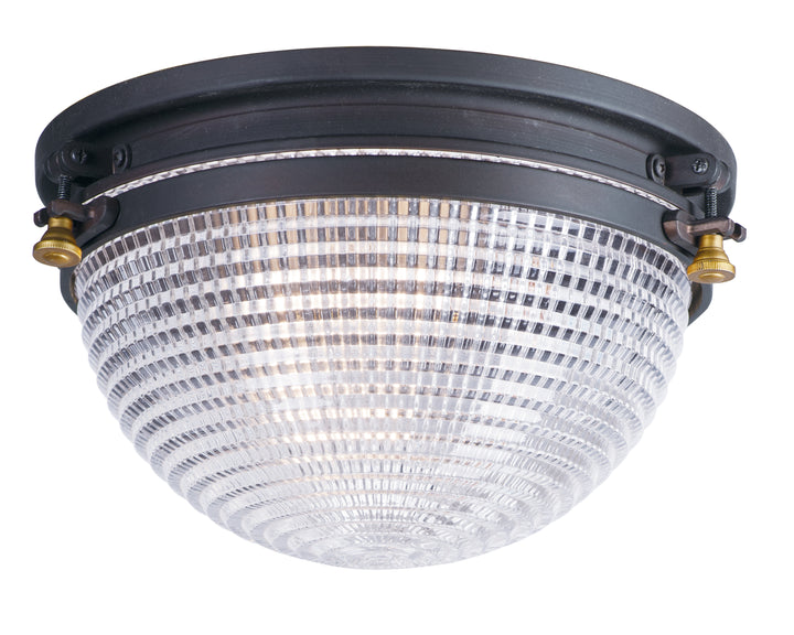 Portside 1-Light Flush Mount Oil Rubbed Bronze / Antique Brass