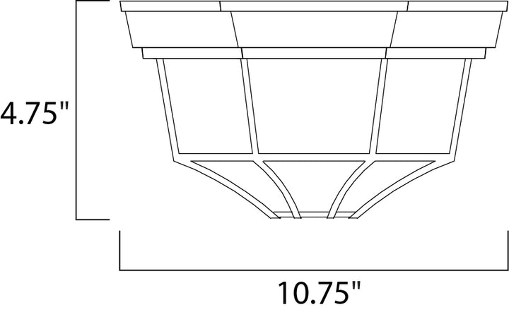 Crown Hill Outdoor Ceiling Mount dimensions diagram