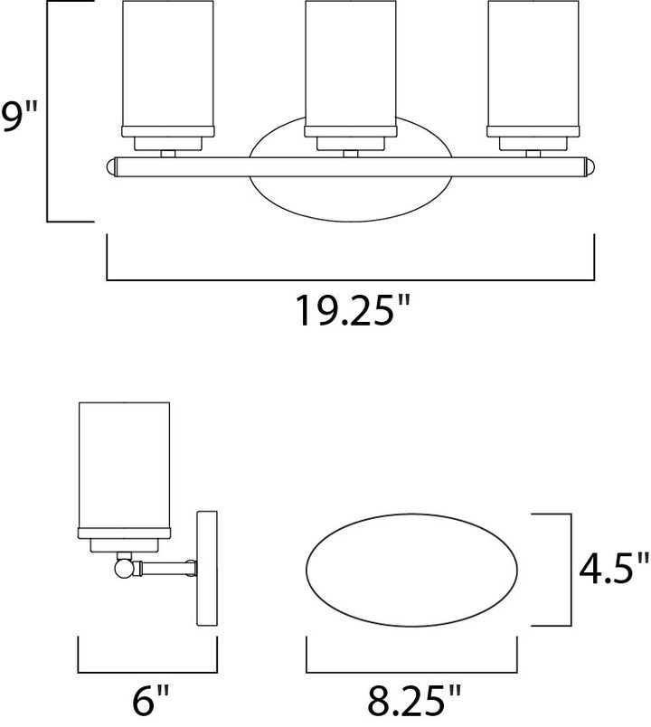 Corona Bath Vanity dimensions diagram