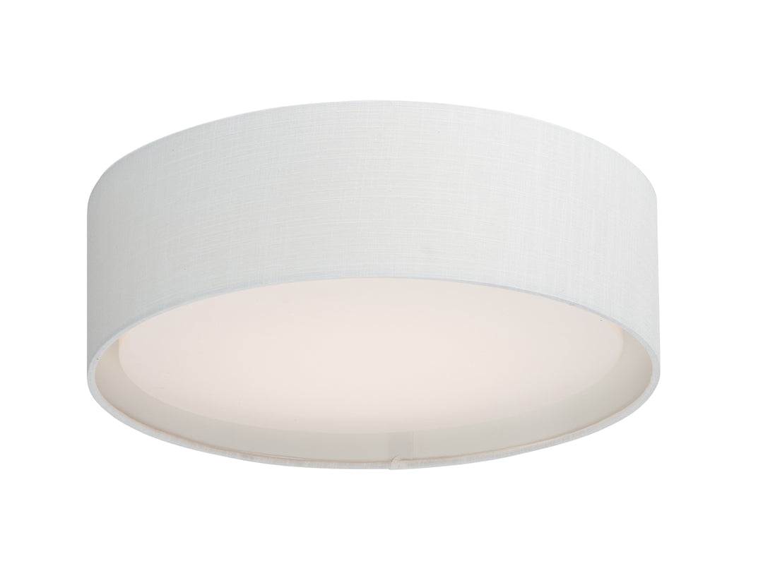 Prime LED Flush Mount in White Linen by Maxim Lighting