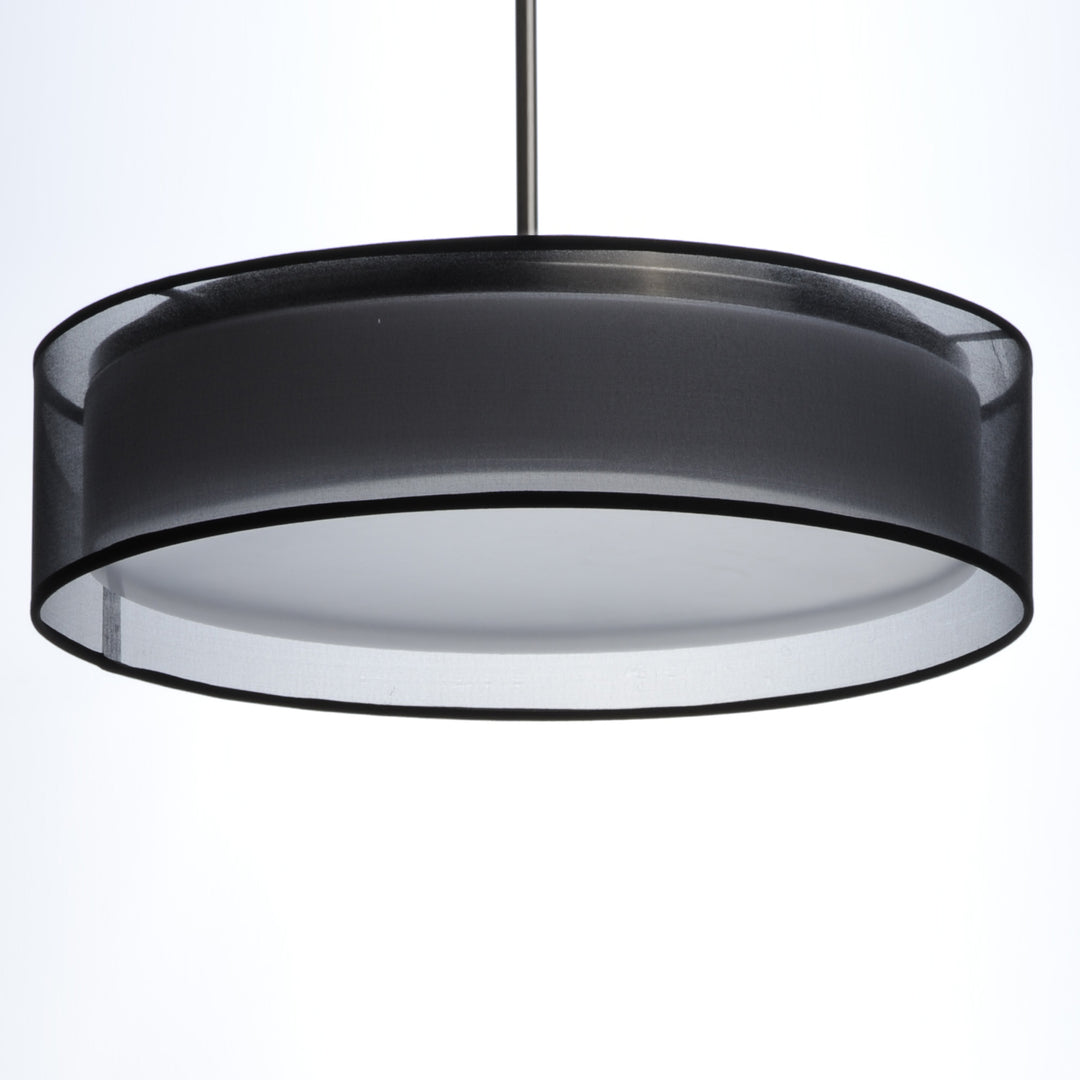 Prime LED Pendant Black Organza / Satin Nickel alternate view