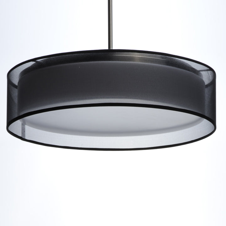 Prime LED Pendant Black Organza / Satin Nickel alternate view