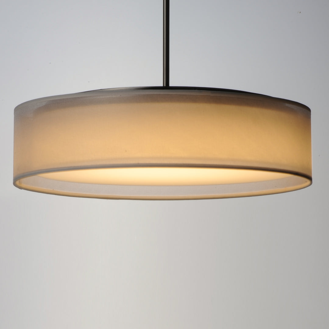 Prime LED Pendant White Organza / Satin Nickel alternate view