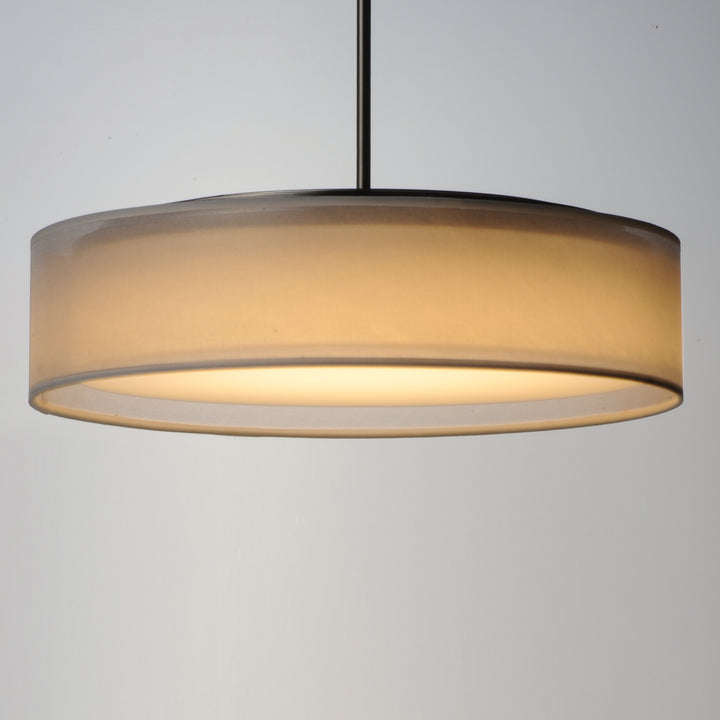 Prime LED Pendant White Organza / Satin Nickel alternate view