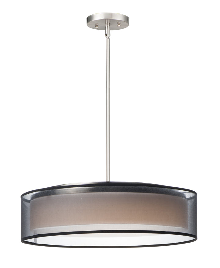 Prime LED Pendant Black Organza / Satin Nickel