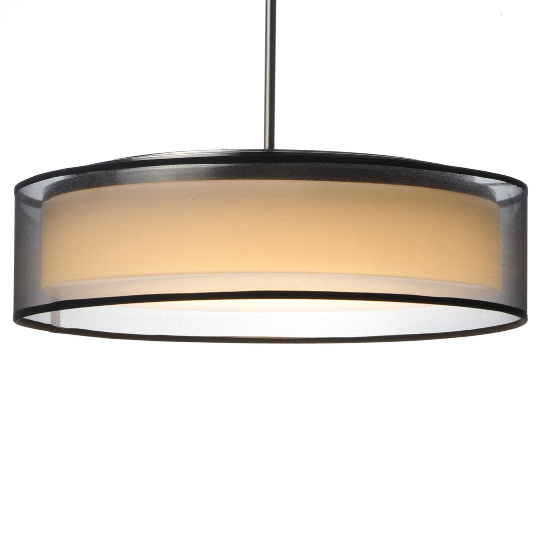 Prime LED Pendant Black Organza / Satin Nickel alternate view