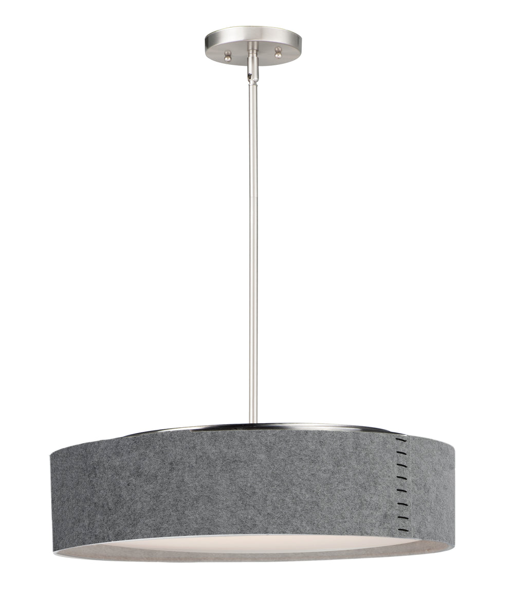 Prime Acoustic LED Pendant Grey / Satin Nickel