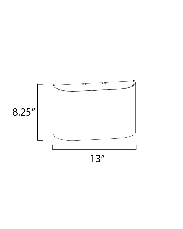 Prime 13" Wide LED Sconce dimensions diagram