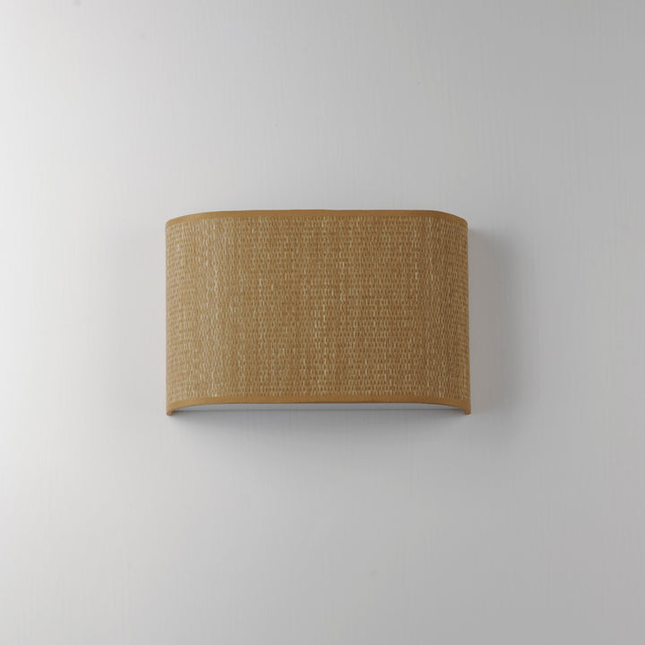 Prime 13" Wide LED Sconce Grass Cloth alternate view