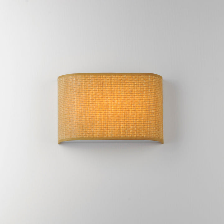 Prime 13" Wide LED Sconce Grass Cloth alternate view