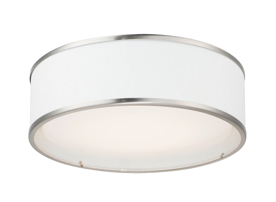 Prime LED Flush Mount 120-277V Wool / Satin Nickel