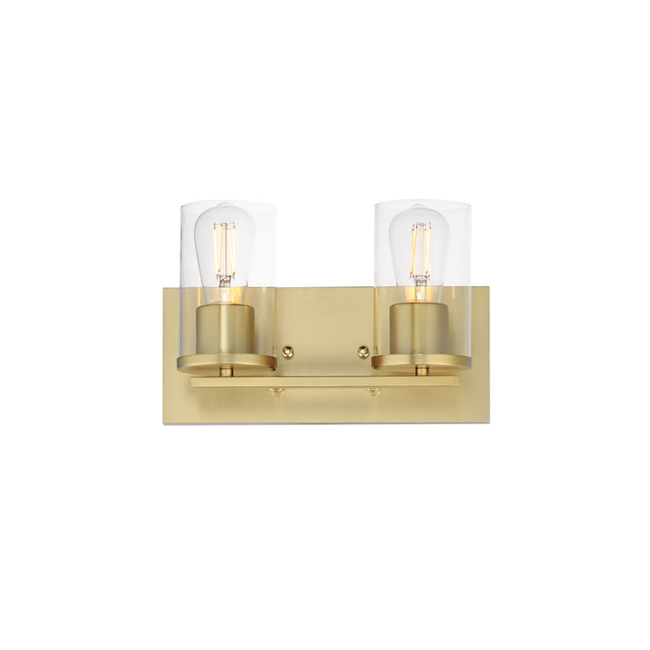 Lateral Bath Vanity Satin Brass