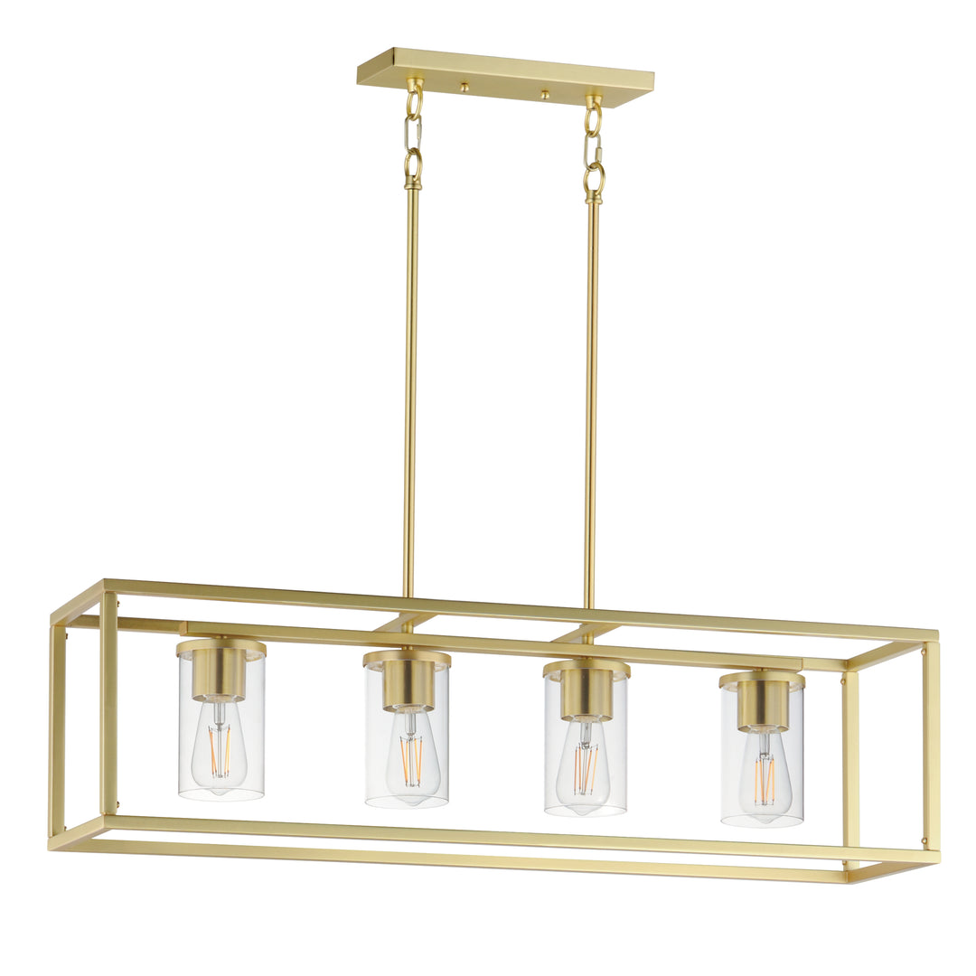 Lateral 4-Light Linear Pendant Satin Brass (CLSBR)