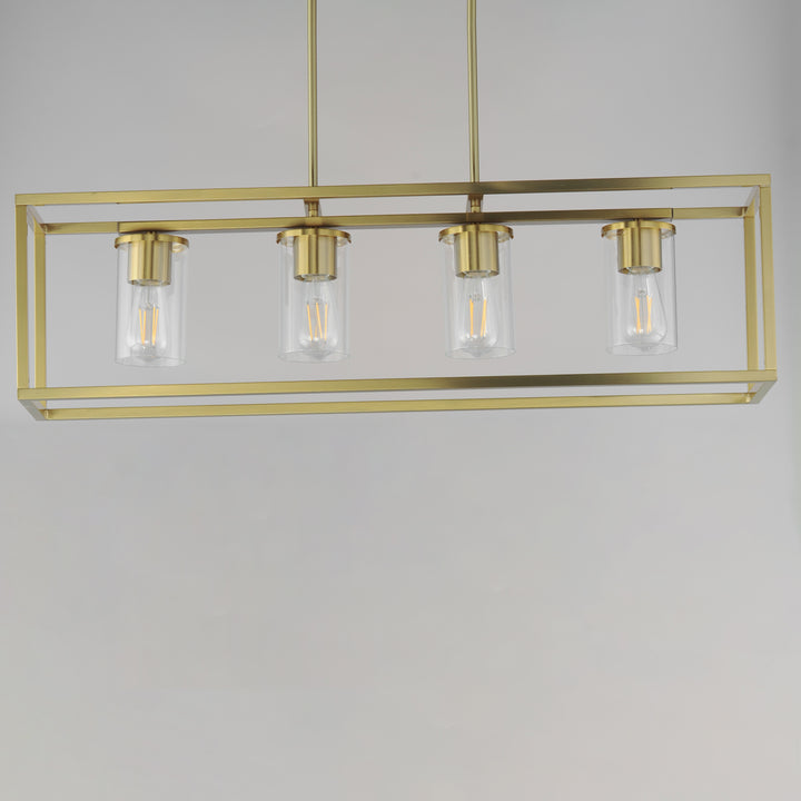 Lateral 4-Light Linear Pendant Satin Brass (CLSBR) alternate view