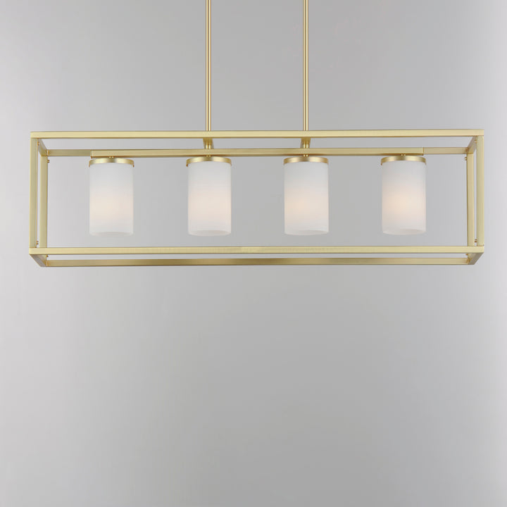 Lateral 4-Light Linear Pendant Satin Brass (SWSBR) alternate view