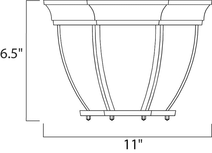 Crown Hill Outdoor Ceiling Mount dimensions diagram
