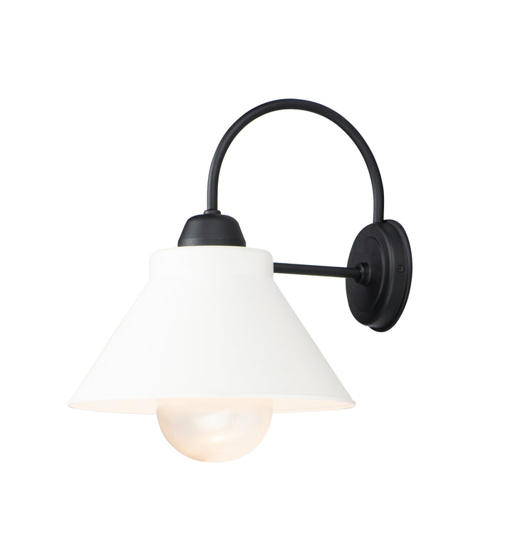 Jetty 1-Light Outdoor Wall Sconce White / Black