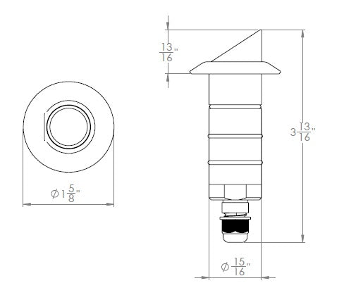 1" Inground Recessed Round Shround