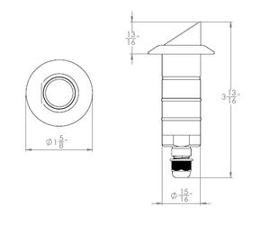 1" Inground Recessed Round Shround
