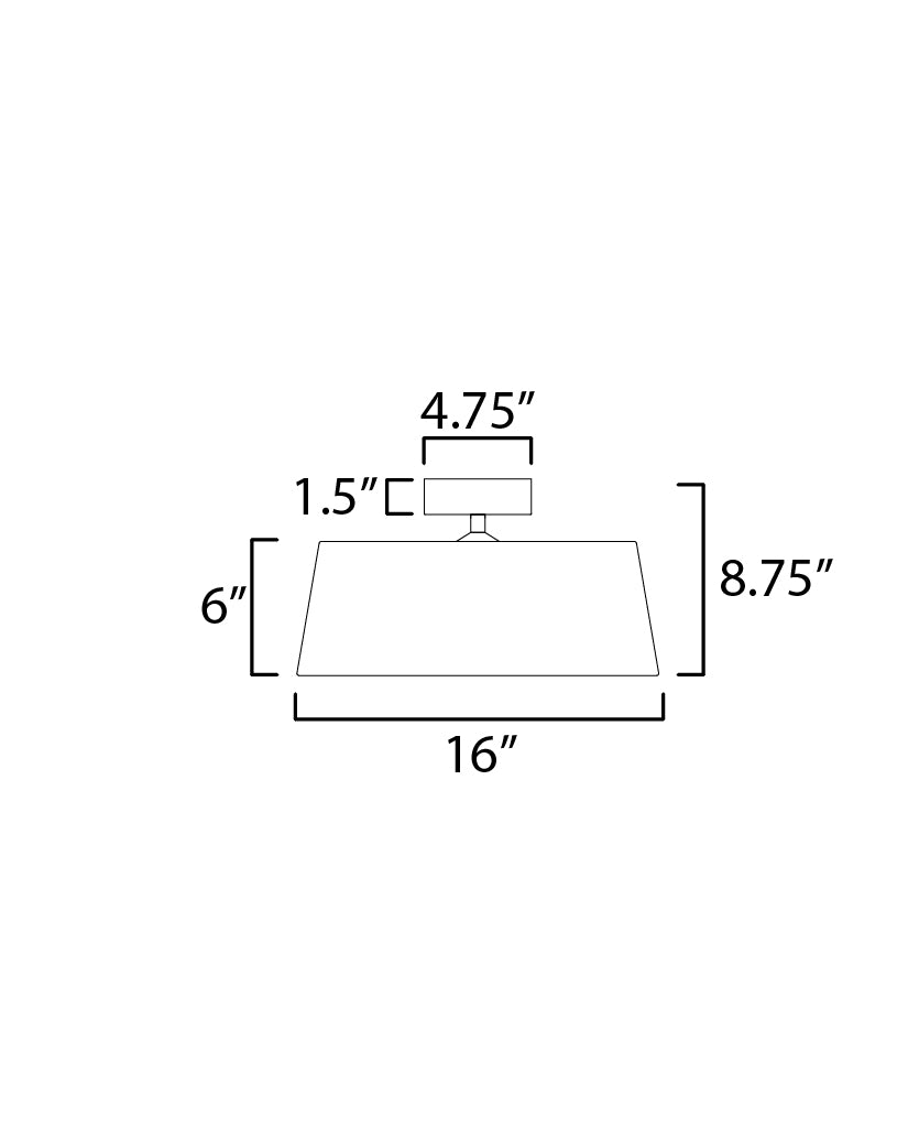 Paramount LED Flush Mount dimensions diagram