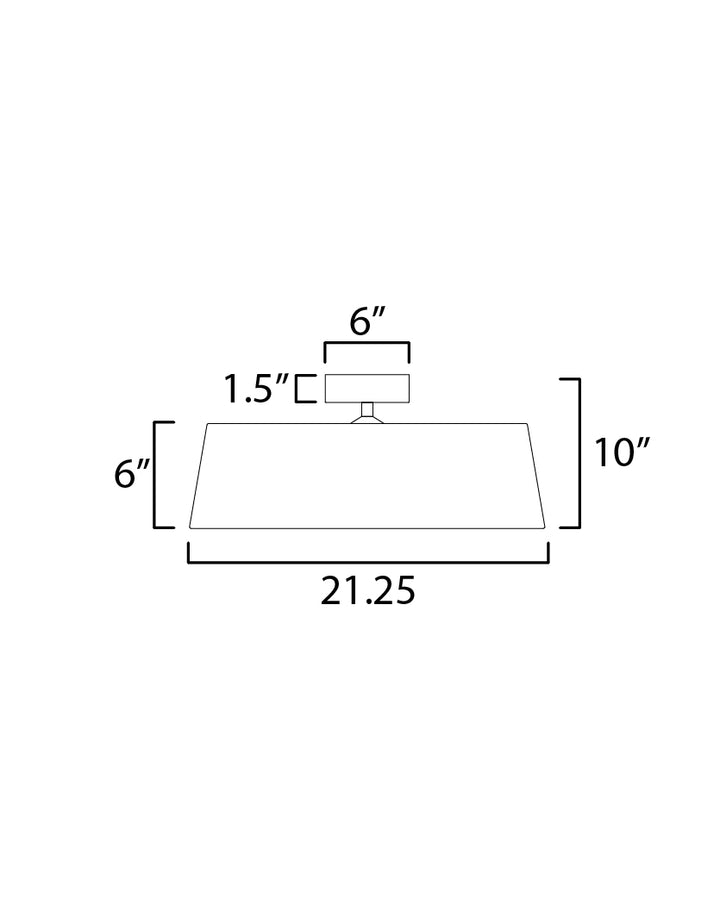Paramount LED Flush Mount dimensions diagram