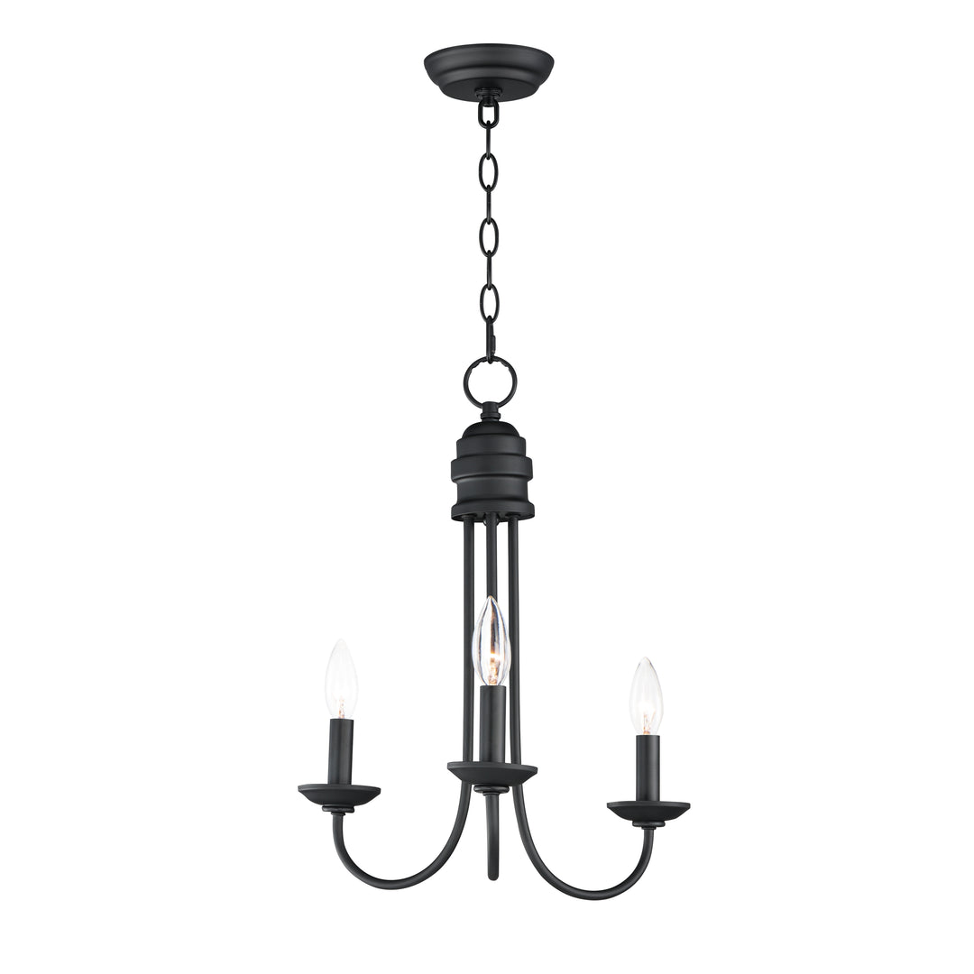 Logan Candle Chandelier Black