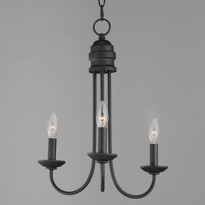 Logan Candle Chandelier Black alternate view