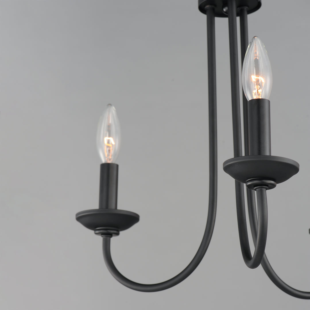 Logan Candle Chandelier Black alternate view