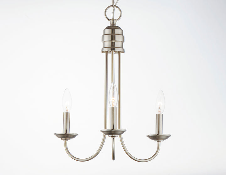 Logan Candle Chandelier Satin Nickel alternate view