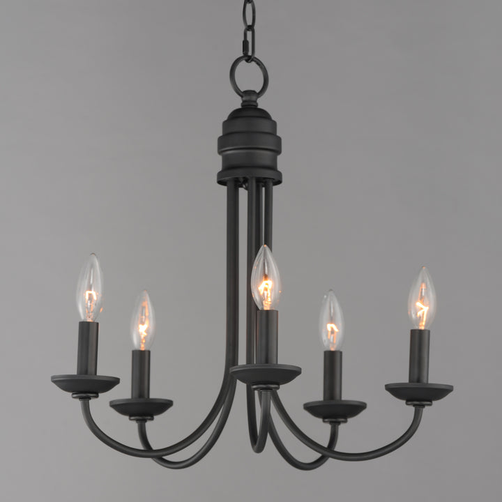 Logan Candle Chandelier Black alternate view