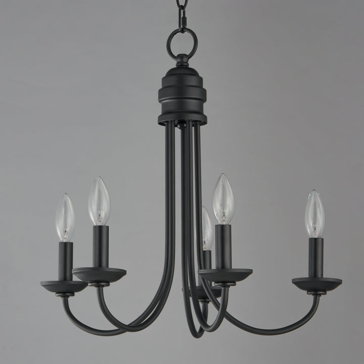Logan Candle Chandelier Black alternate view