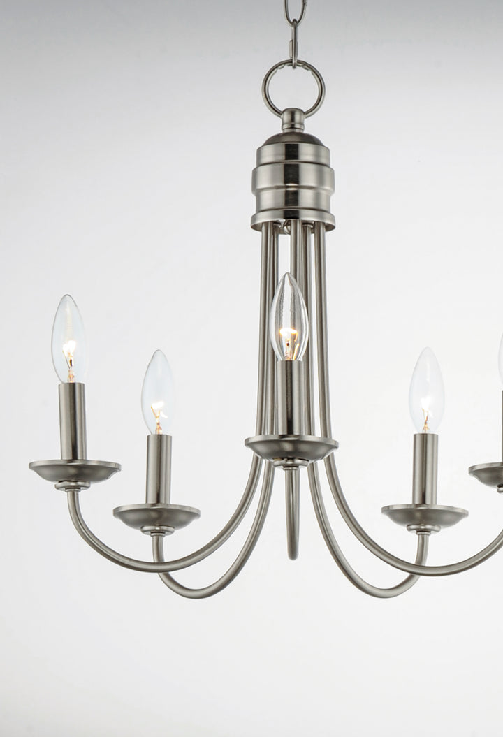 Logan Candle Chandelier Satin Nickel alternate view
