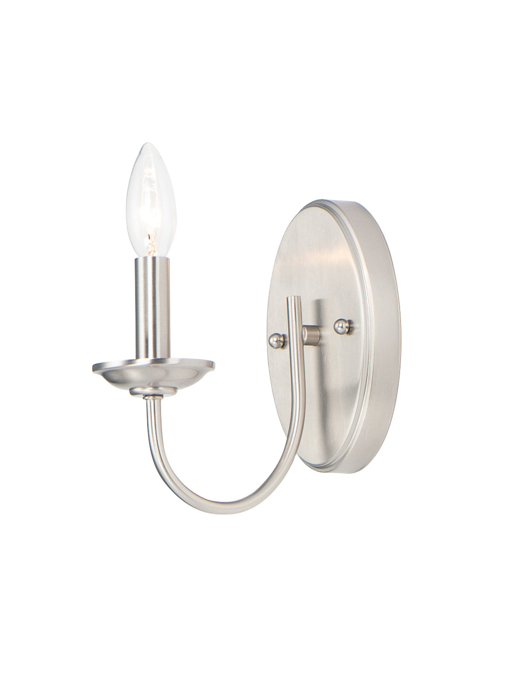 Logan 1-Light Wall Sconce Satin Nickel