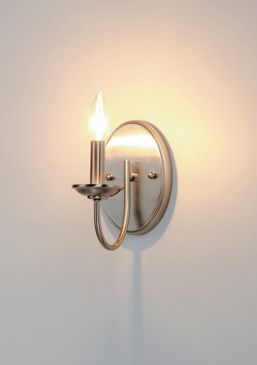 Logan 1-Light Wall Sconce Satin Nickel alternate view