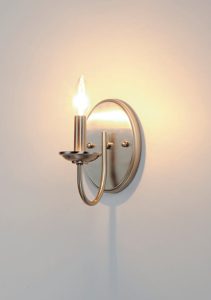 Logan 1-Light Wall Sconce Satin Nickel alternate view