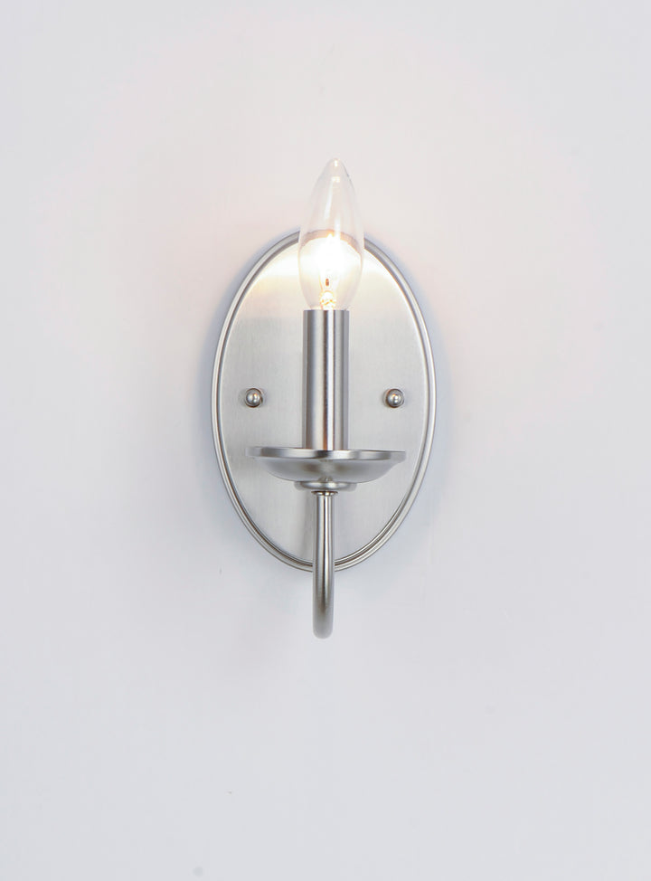 Logan 1-Light Wall Sconce Satin Nickel alternate view