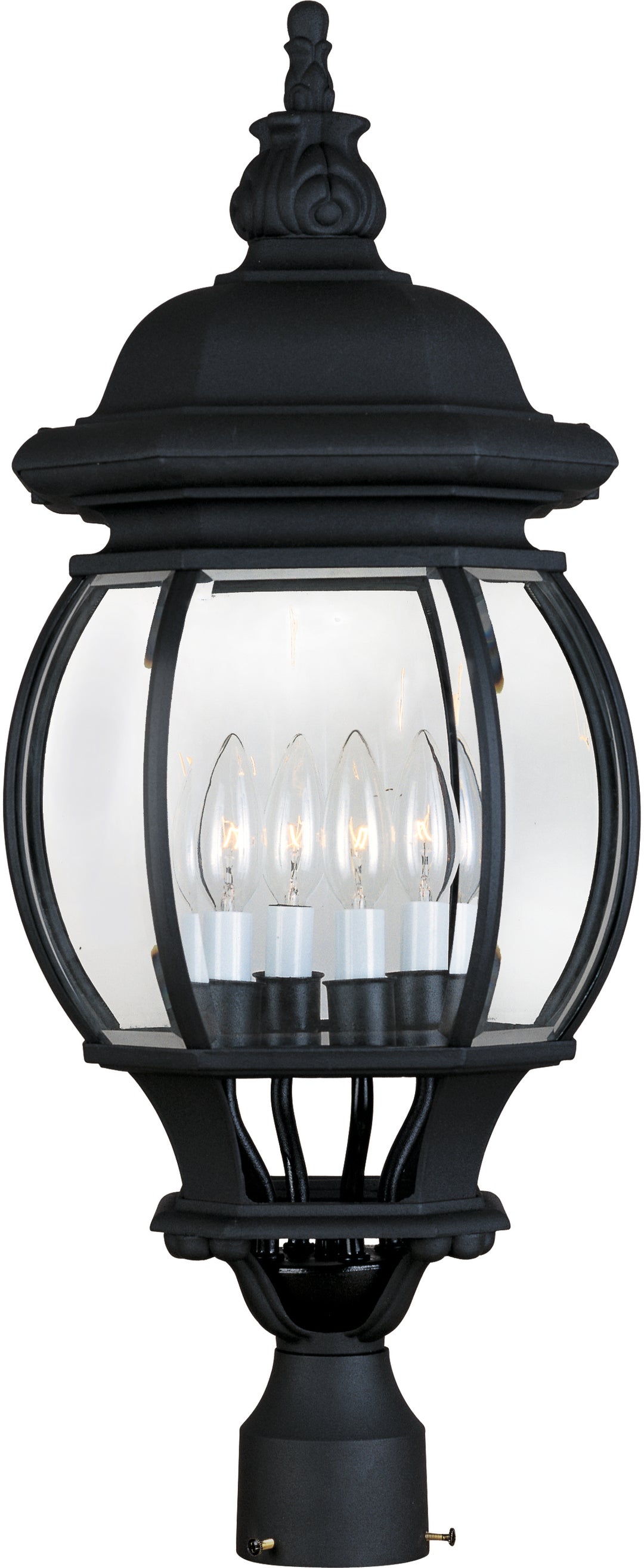 Crown Hill Outdoor Pole/Post Lantern Black