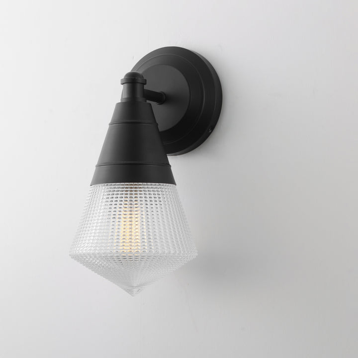 Hargreaves 1-Light Wall Sconce PRBK alternate view