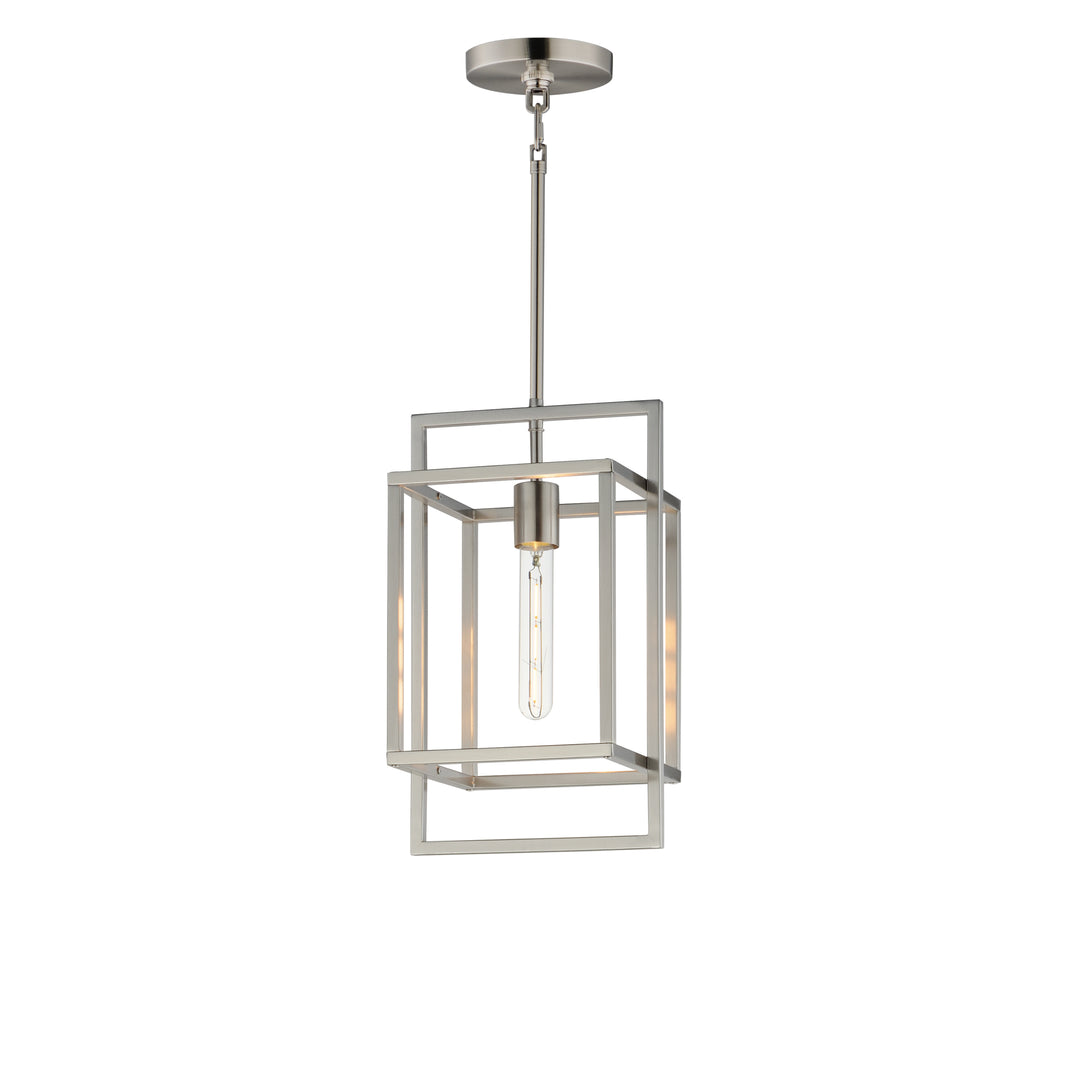 Gridline Single Pendant Satin Nickel