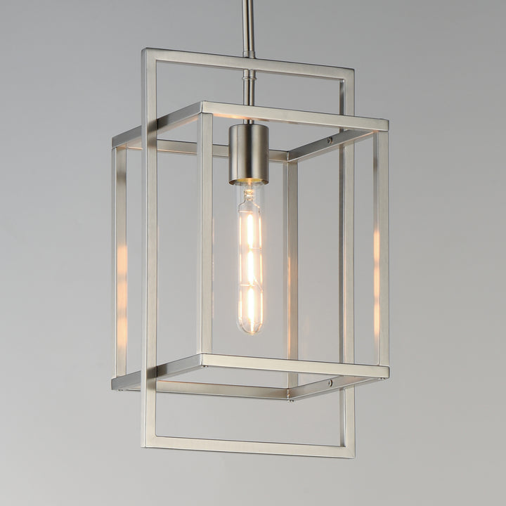 Gridline Single Pendant Satin Nickel alternate view
