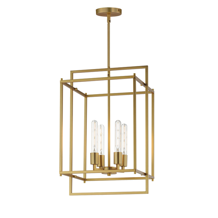 Gridline Large Pendant Natural Aged Brass