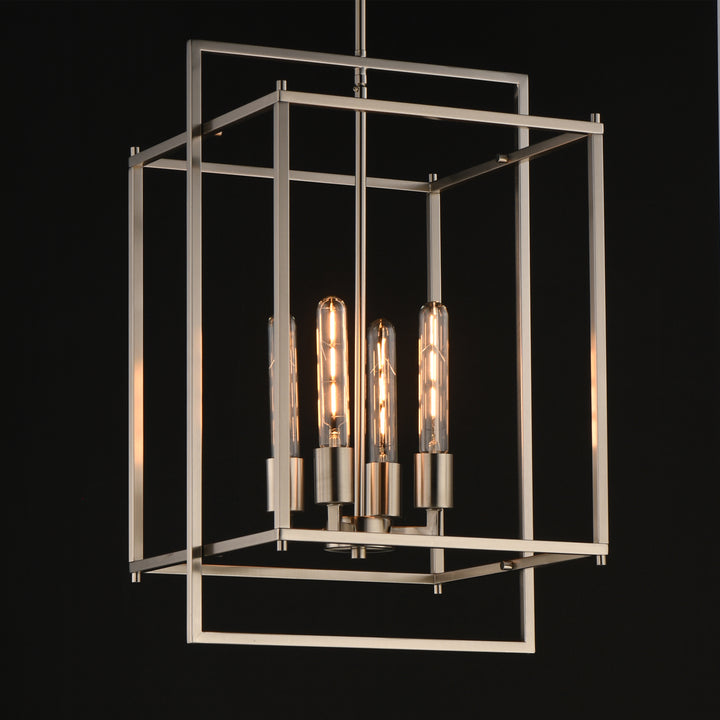 Gridline Large Pendant Satin Nickel alternate view